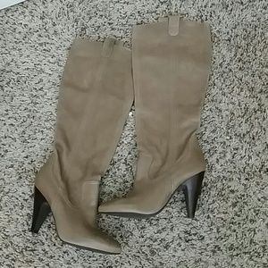 Tan Jessica Simpson Tall Slouch Boots